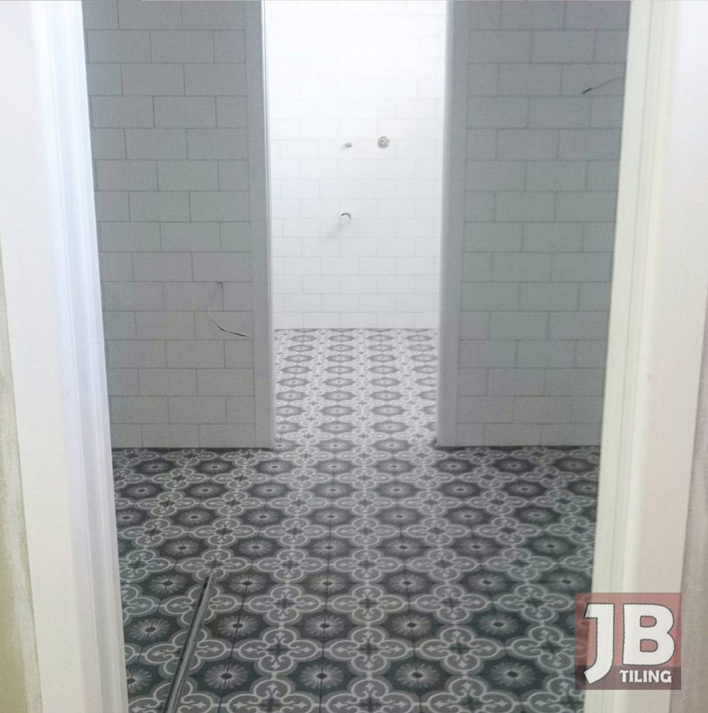 Fully tiled bathroom that didn't cost the earth.