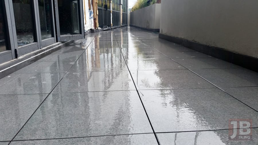 Floating tile deck completed at the Grand Chancellor Hotel In Auckland.
